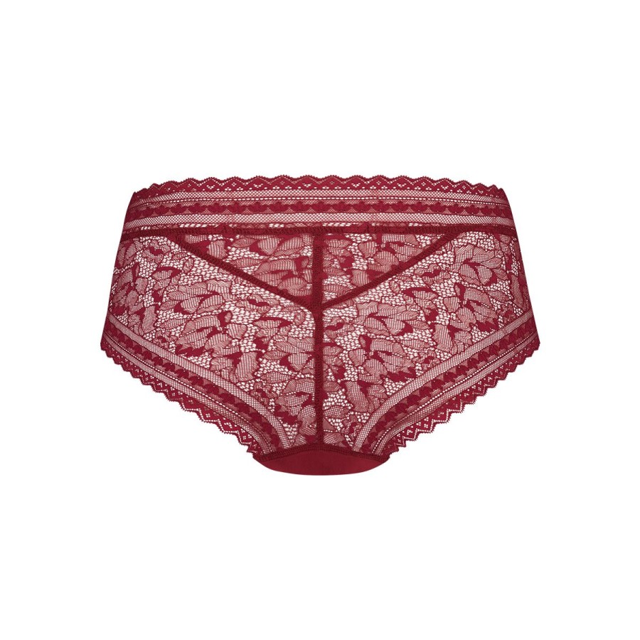 Dames Tencate Dames Slips | Hipster Met Kant Beet Red