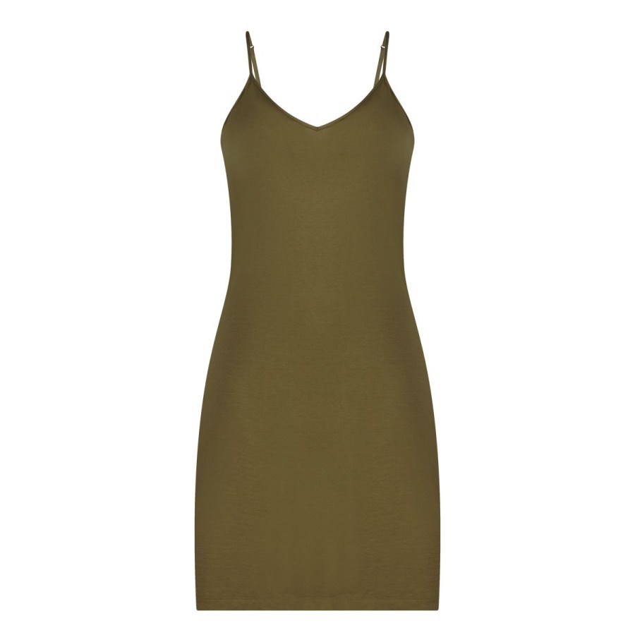 Dames Tencate Onderjurken | Onderjurkje V-Neck Olive Green