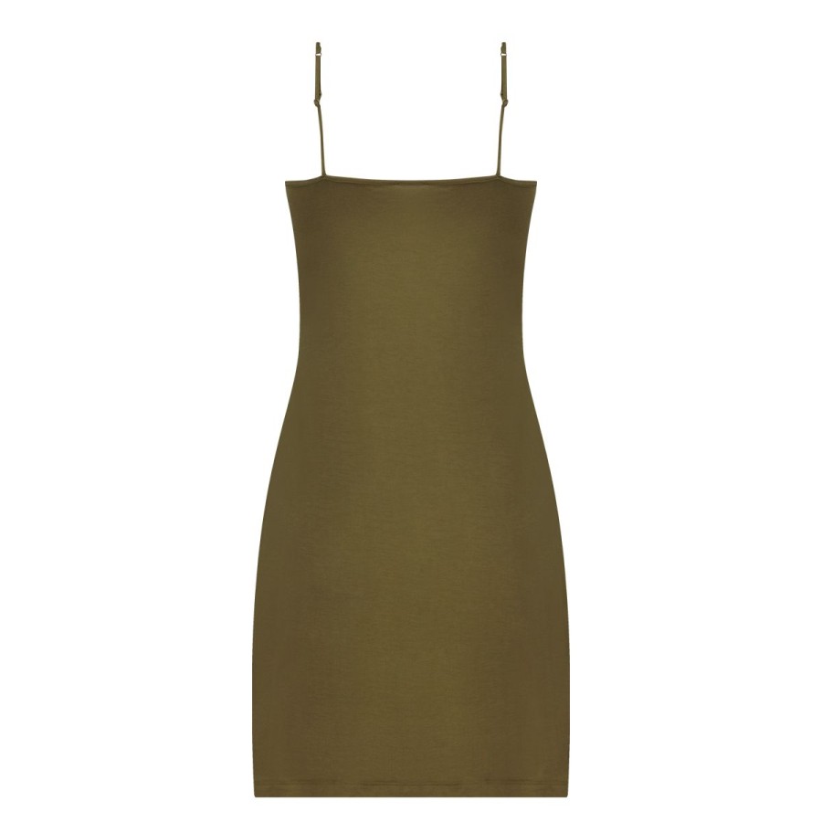 Dames Tencate Onderjurken | Onderjurkje V-Neck Olive Green