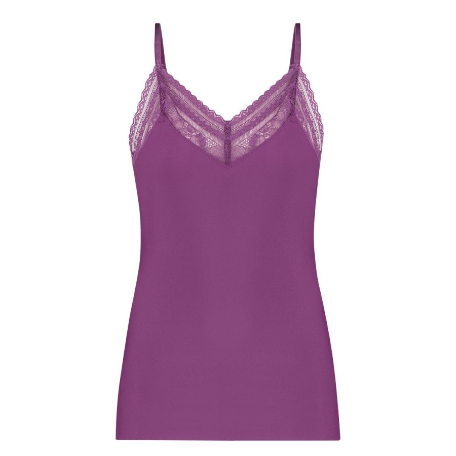 Dames Tencate Dames Tops | Spaghetti Top Lace Purple