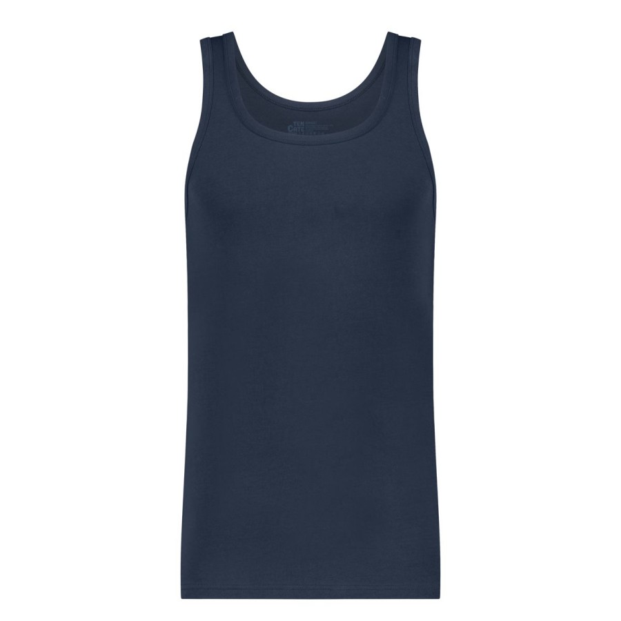 Heren Tencate Heren Hemden & Onderhemden | Singlet Navy 2 Pack