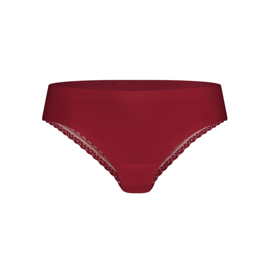 Dames Tencate Dames Slips | Brazilian Met Kant Beet Red