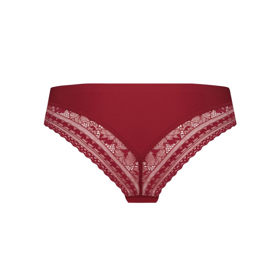 Dames Tencate Dames Slips | Brazilian Met Kant Beet Red