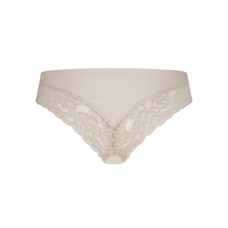 Dames Tencate Dames Slips | Brazilian Met Kant Almond