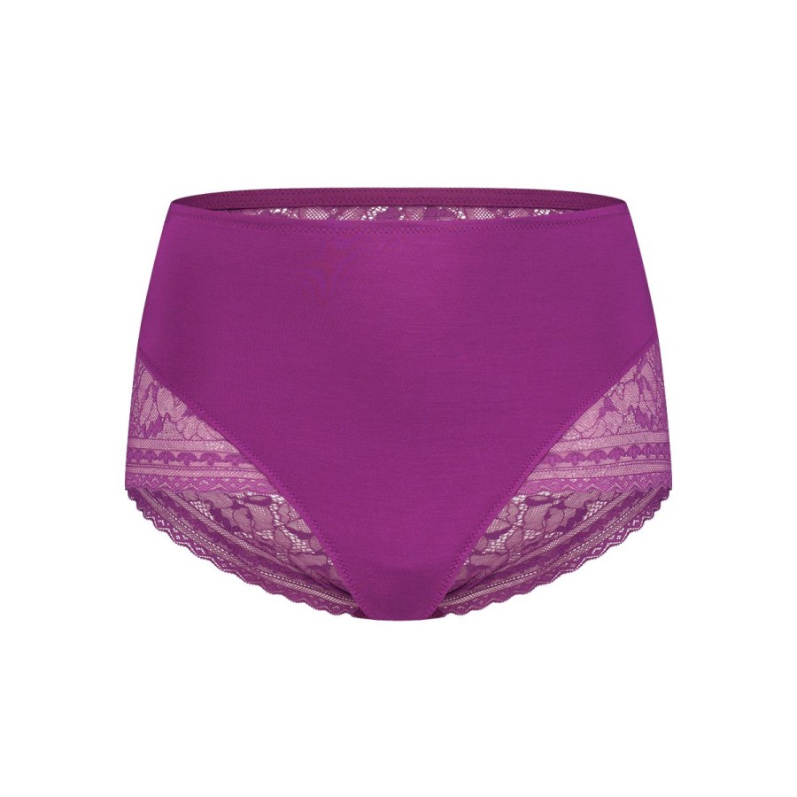 Dames Tencate Dames Slips | Maxi Met Kant Purple