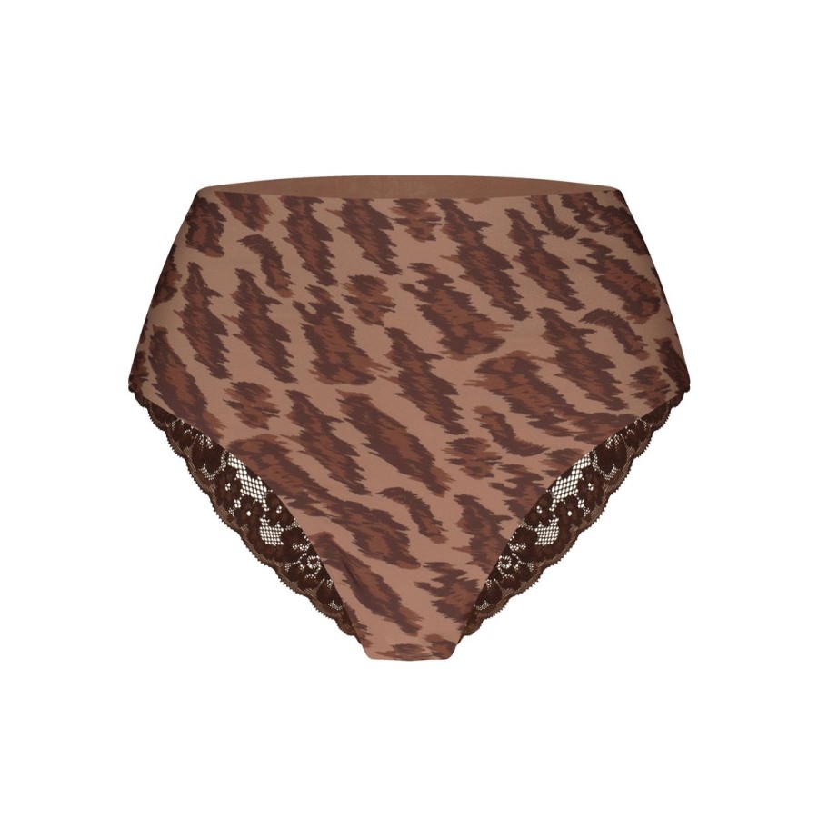 Dames Tencate Dames Slips | High Waist Brazilian Lace Animal