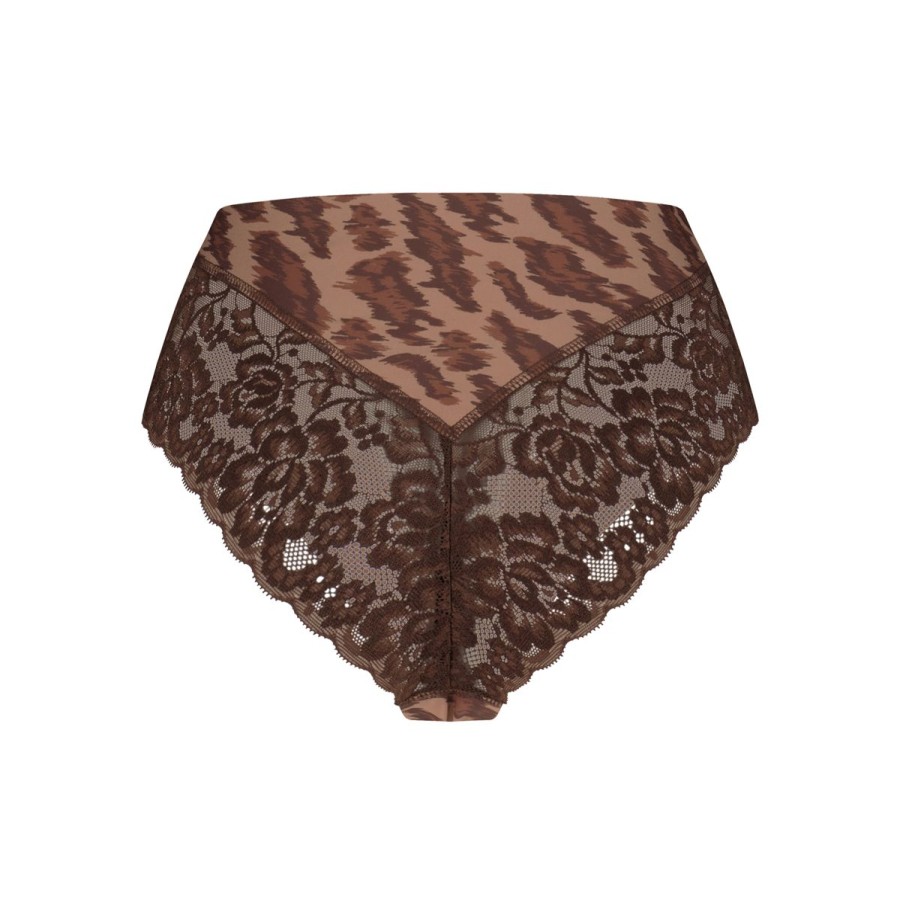 Dames Tencate Dames Slips | High Waist Brazilian Lace Animal