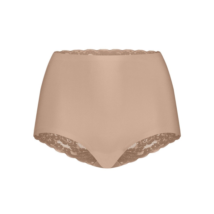 Dames Tencate Dames Slips | High Waist Met Kant Walnut