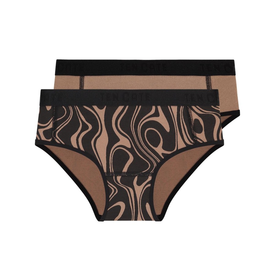 Kinderen Tencate Meisjes Slips | Hipster Seventies Hazelnut 2 Pack