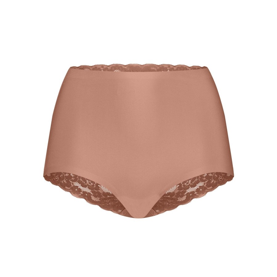 Dames Tencate Dames Slips | High Waist Met Kant Pink Nut