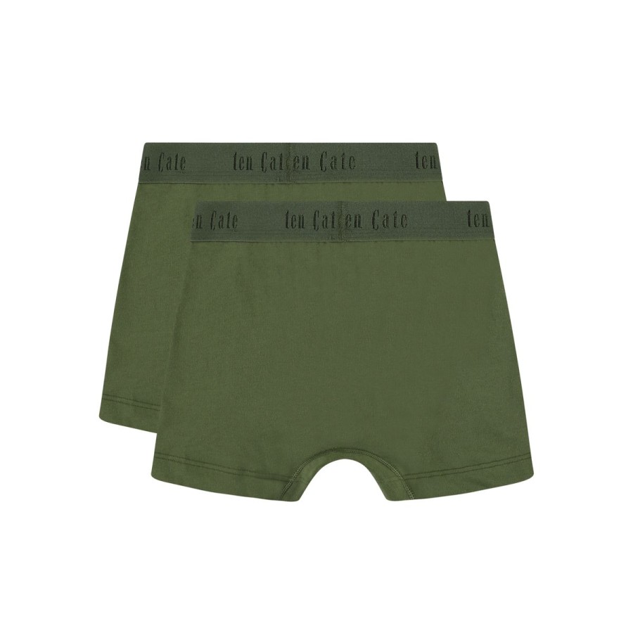 Kinderen Tencate Jongens Boxershorts | Shorts Army Green 2 Pack