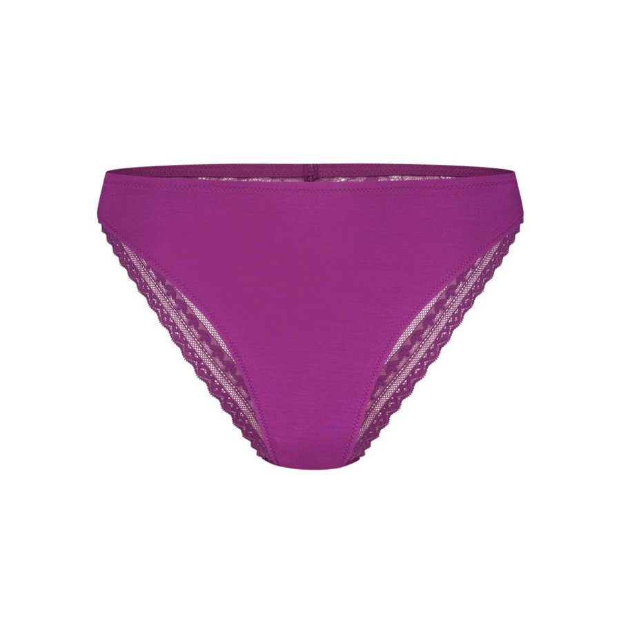 Dames Tencate Dames Slips | Slip Met Kant Purple