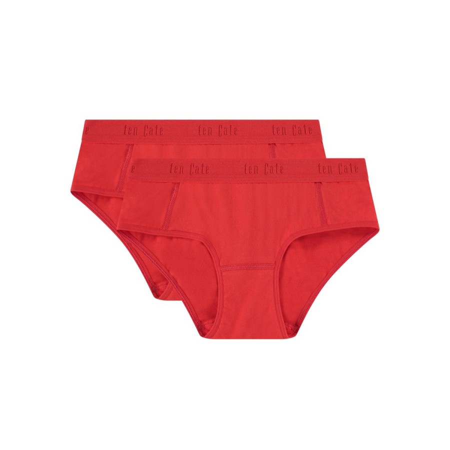 Kinderen Tencate Meisjes Slips | Hipster Rood 2 Pack