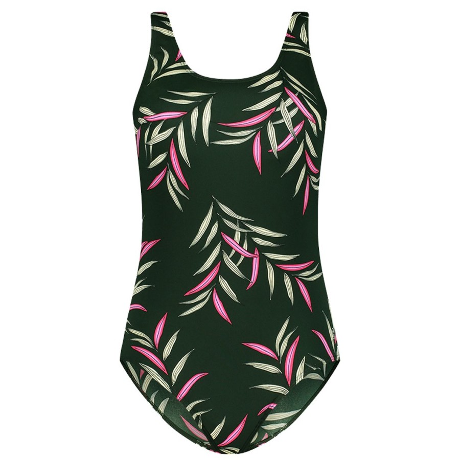 Dames Tencate Zwempakken | Badpak Soft Cup Painted Leaves