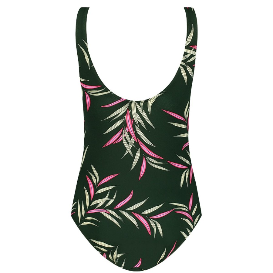 Dames Tencate Zwempakken | Badpak Soft Cup Painted Leaves