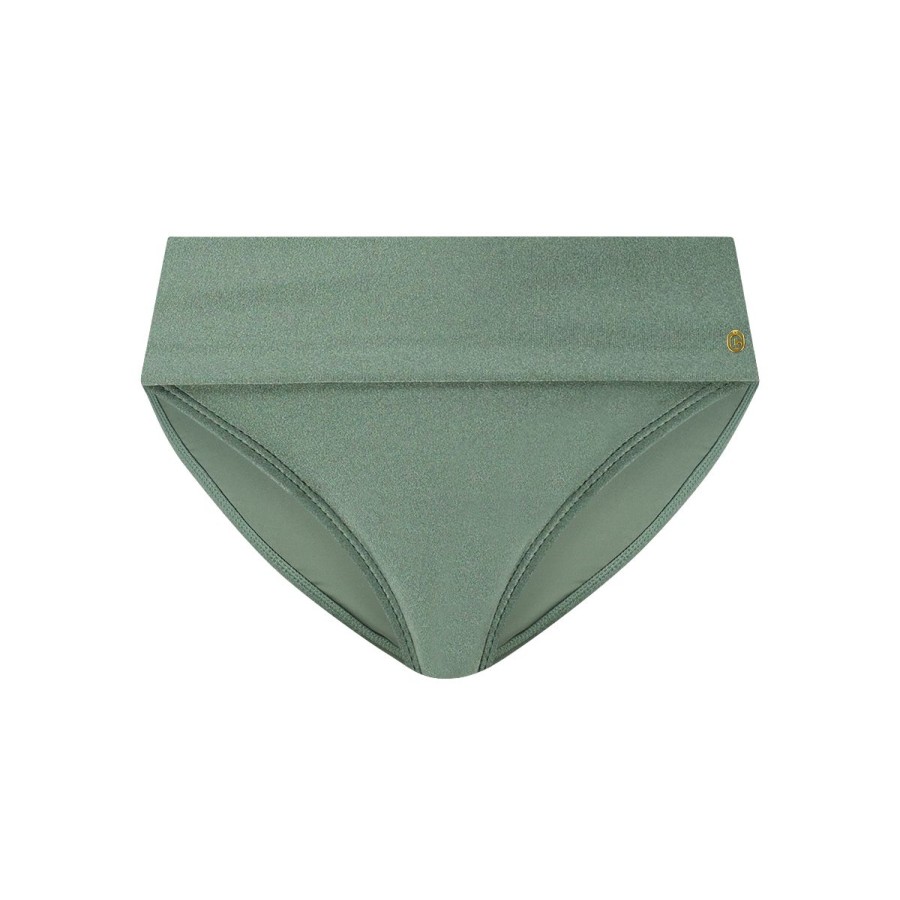 Dames Tencate Bikini'S | Flipover Bikini Bottom Green Sparkle